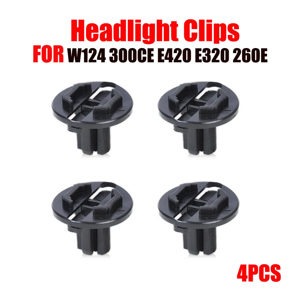 

Fastener Clips Headlight 38mmx29mm 4pcs Fastener Fit For W124 300CE E420 Stable Characteristics 100% Brand New