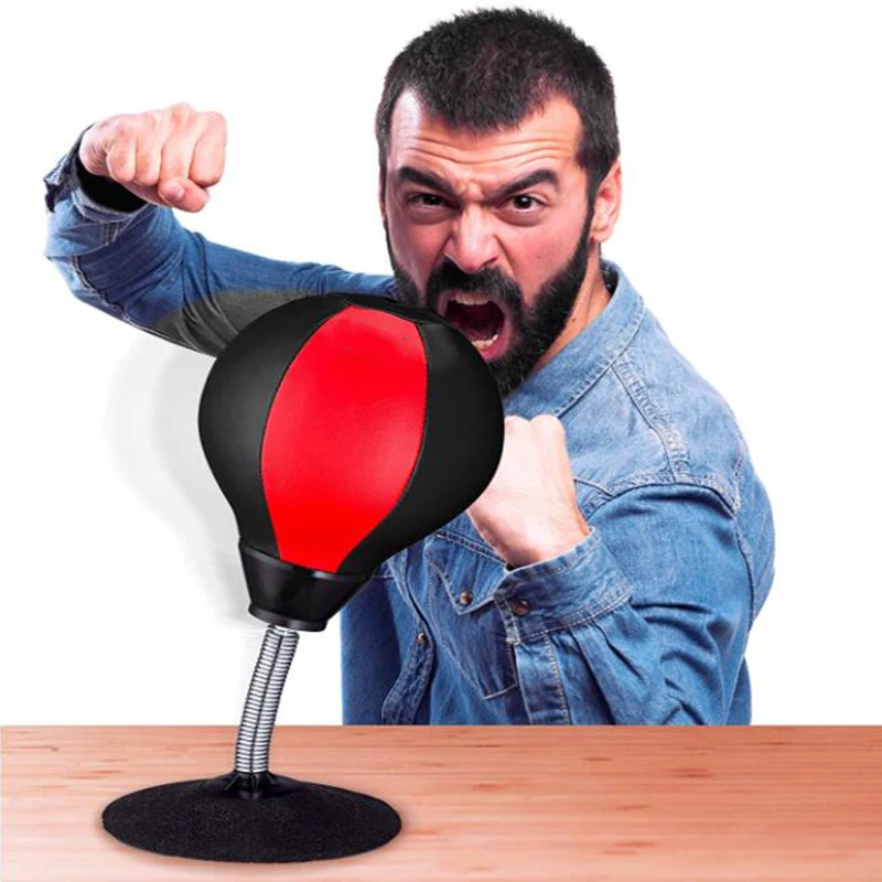 

Desktop Punching Bag Boxing Speed Ball Reduced Pressure Suctions Duty Stress Relief Ball Reflex Boxing Bag with Stand Gifts