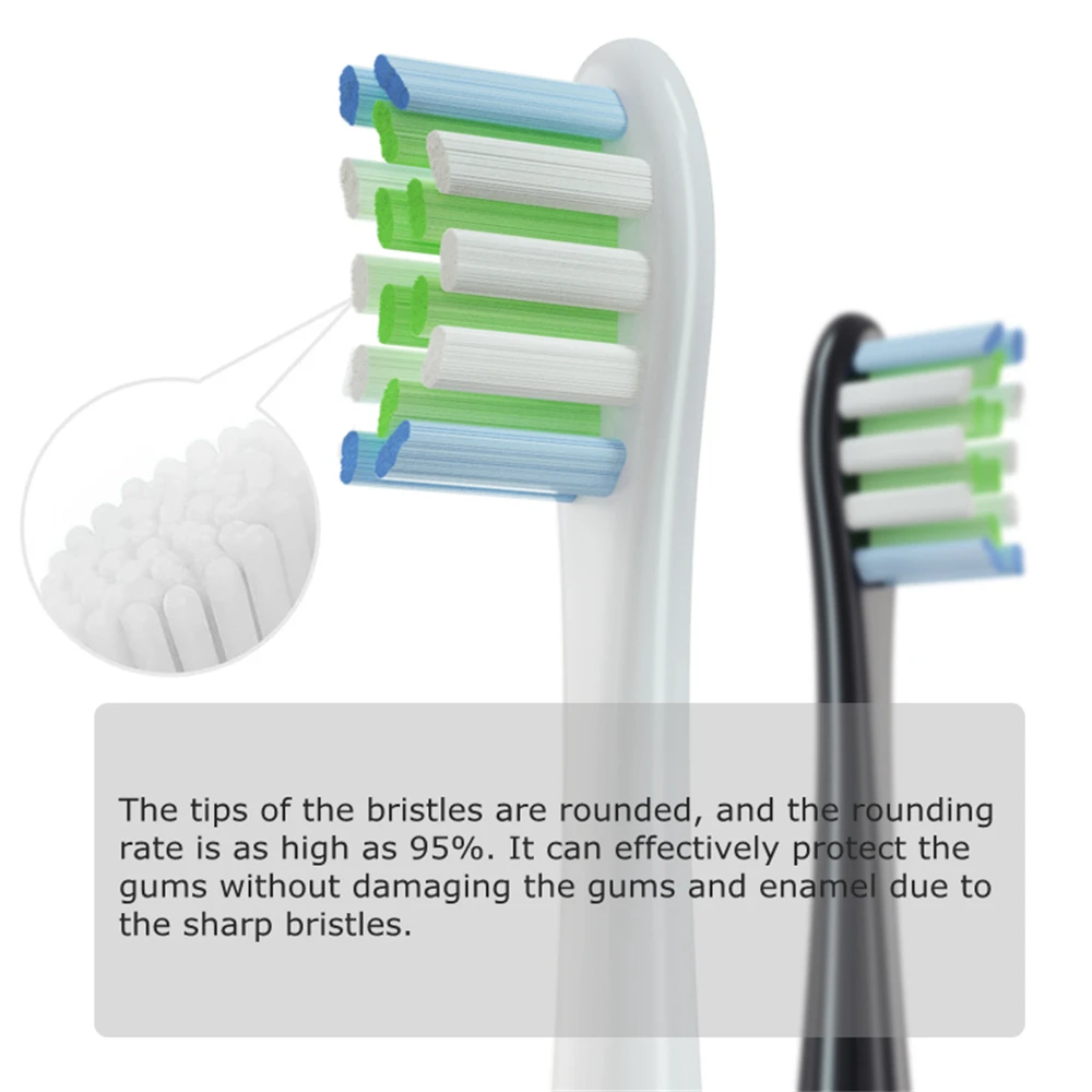 Replacement Brush Heads For Oclean X/ X PRO/ Z1/ F1/ One/ Air 2 /SE Sonic Electric Toothbrush Head DuPont Soft Bristle Nozzles