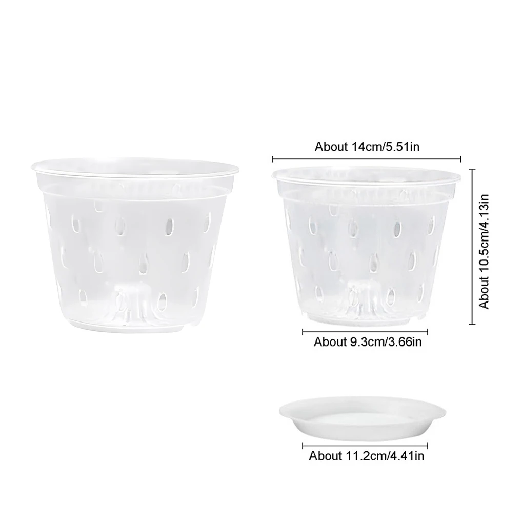 Flowerpot-Garden-Planter-Drainage-Pots-with-Holes-Clear-Orchid-Baskets-Plastic-Ornaments-Breathable-Container-Accessory.jpg Virágcserép Kerti Ültetvényes Vízelvezető Edények Lyukakkal Tiszta Orchidea Kosarak Műanyag Díszek Lélegzetelállító Tartály Kiegészítő - Image 6