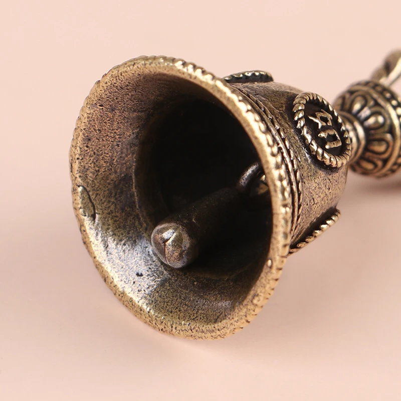 Kupfer Hand glocke Vintage Home Desktop Dekoration Lehrmittel einzigartige tragbare Handbell – Detail 10