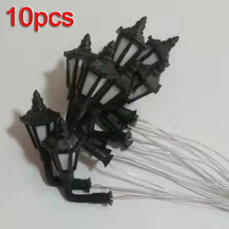 10Pcs HO Scale HO Scale 1:100 Model Railroad 3V LED Street Light Wall Lamp Railway For Home Ornament Lamppost Wall Lamps 5