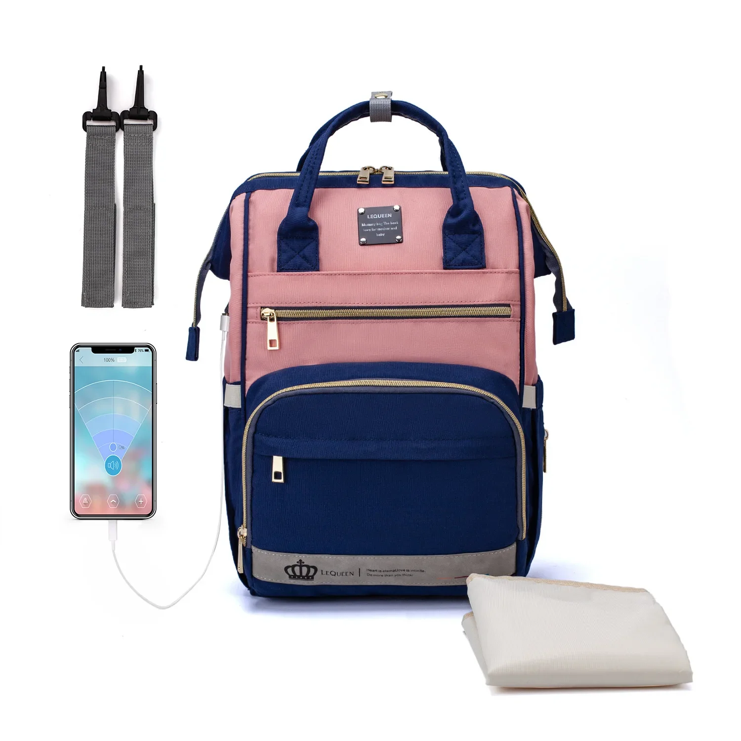 Fashion Print Nappy Backpack Bag Mummy Large Capacity Bag Mom Baby Multi-function Outdoor Travel Diaper Bags for Baby Care Stuff