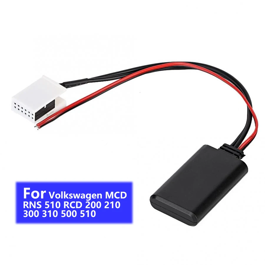 12 В 12-Pin Радио AUX адаптер Bluetooth MP3 Aux-In подходит для Volkswagen MCD RNS 510 RCD 200 210 300 310 500 |