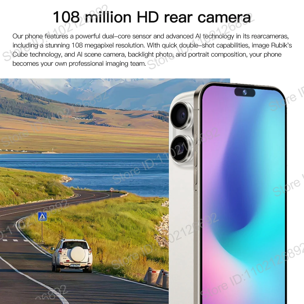 Smart Mobile Phones For Brand Smartphone 6.8 inch XS 16Pro Full Screen 4G 5G Cell Phone 6800mAh Mobile Phones Global Version