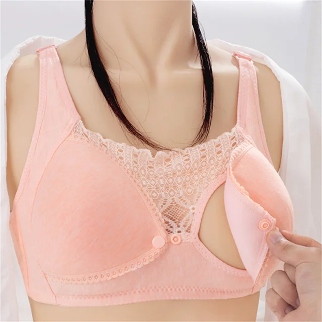 Women Wireless Baby Feeding Bra Full Bust Adjustable Straps Nursing Soft Maternity  Bra Front Button Closure Breast Feeding Bra - AliExpress