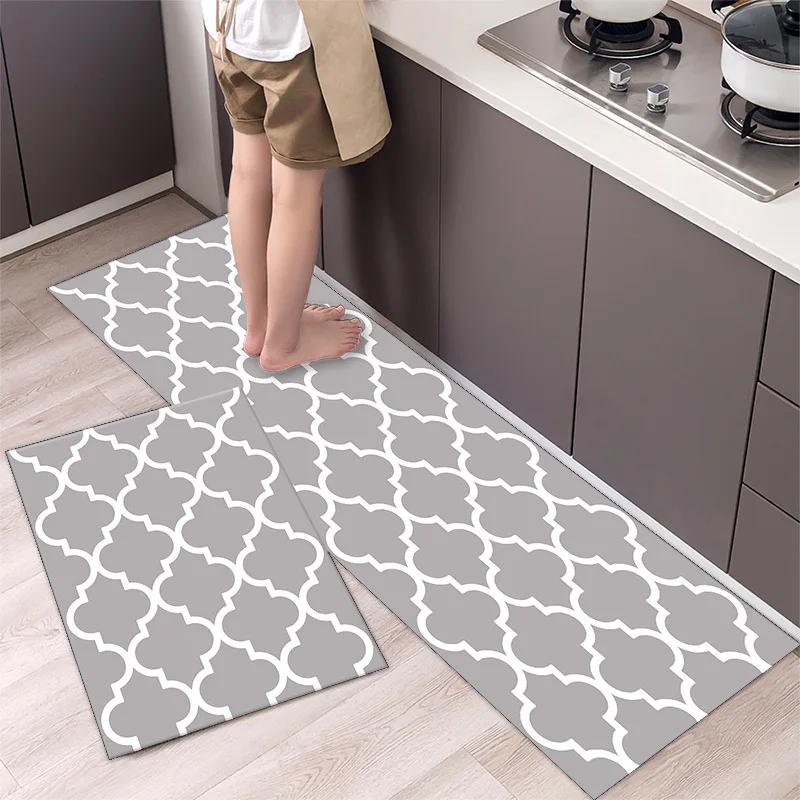 thumbnail image 1 of Alfombrilla de cocina antideslizante, lavable, larga, para el hogar, almohadilla absorbente de agua y aceite, alfombra de cocina de primera calidad, 1 of 5