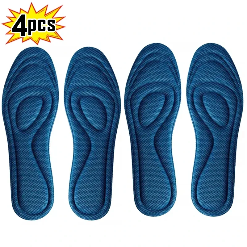 thumbnail image 1 of Plantillas ortopédicas de espuma viscoelástica para zapatos, desodorización antibacteriana, absorción de sudor, almohadillas para correr, 4 Uds., 1 of 5