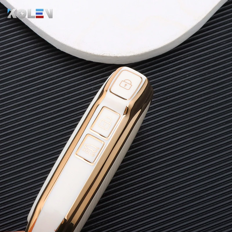Key Case Key Case Cover Car Key Shell New TPU Car Key Case Cover Shell For KIA Sportage R GT Stinger Sorento Ceed Cerato Forte Niro Soul Telluride Protector Keyless