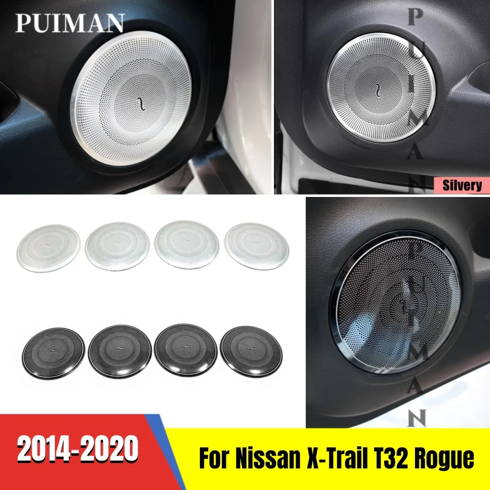 

Stainless steel Interior Accessories Door Music Stereo Speakers Horn Cover Trim For Nissan X-Trail X Trail T32 Rogue 2014-2020