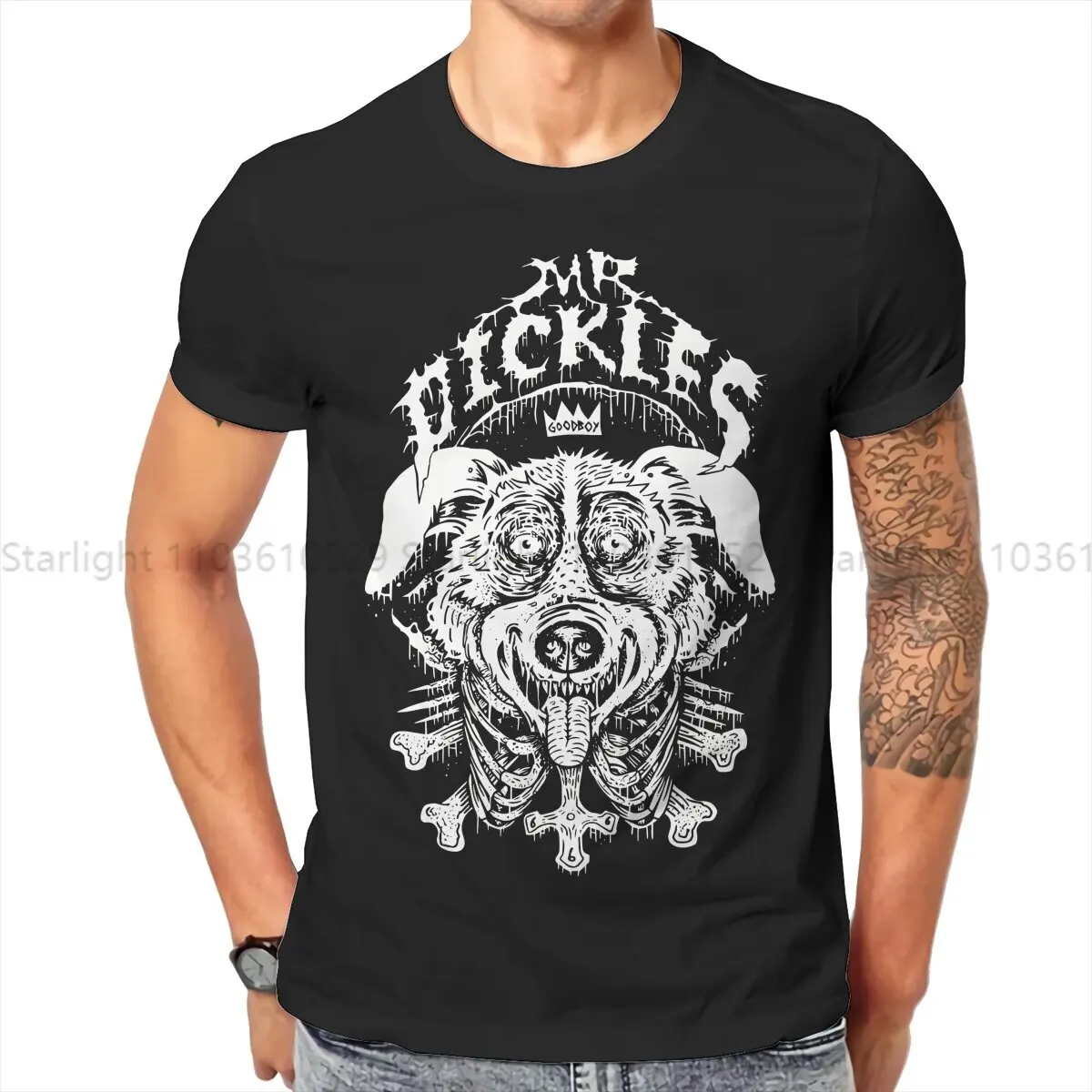 

Специальная футболка с перекрестными вставками, Повседневная Футболка Mr Pickles, летняя футболка для взрослых