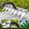 5/6/7/8 Teeth Carbon Steel Garden Hand Rake Farm Tool Weeding Scarifier Agricultural Nail Harrow Metal Harrow Garden WeedingTool 5