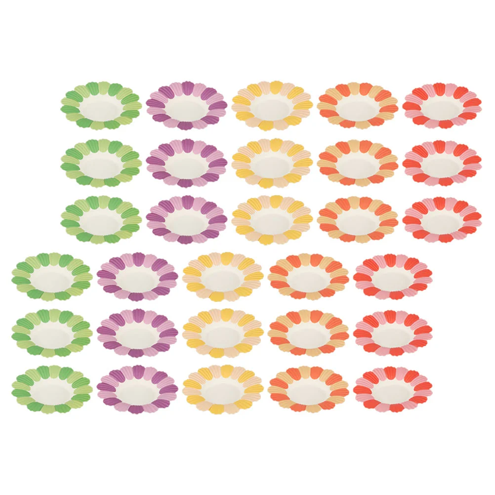 

50Pcs Disposable Paper Plates Flower Shape Party Paper Plates Picnic Dish