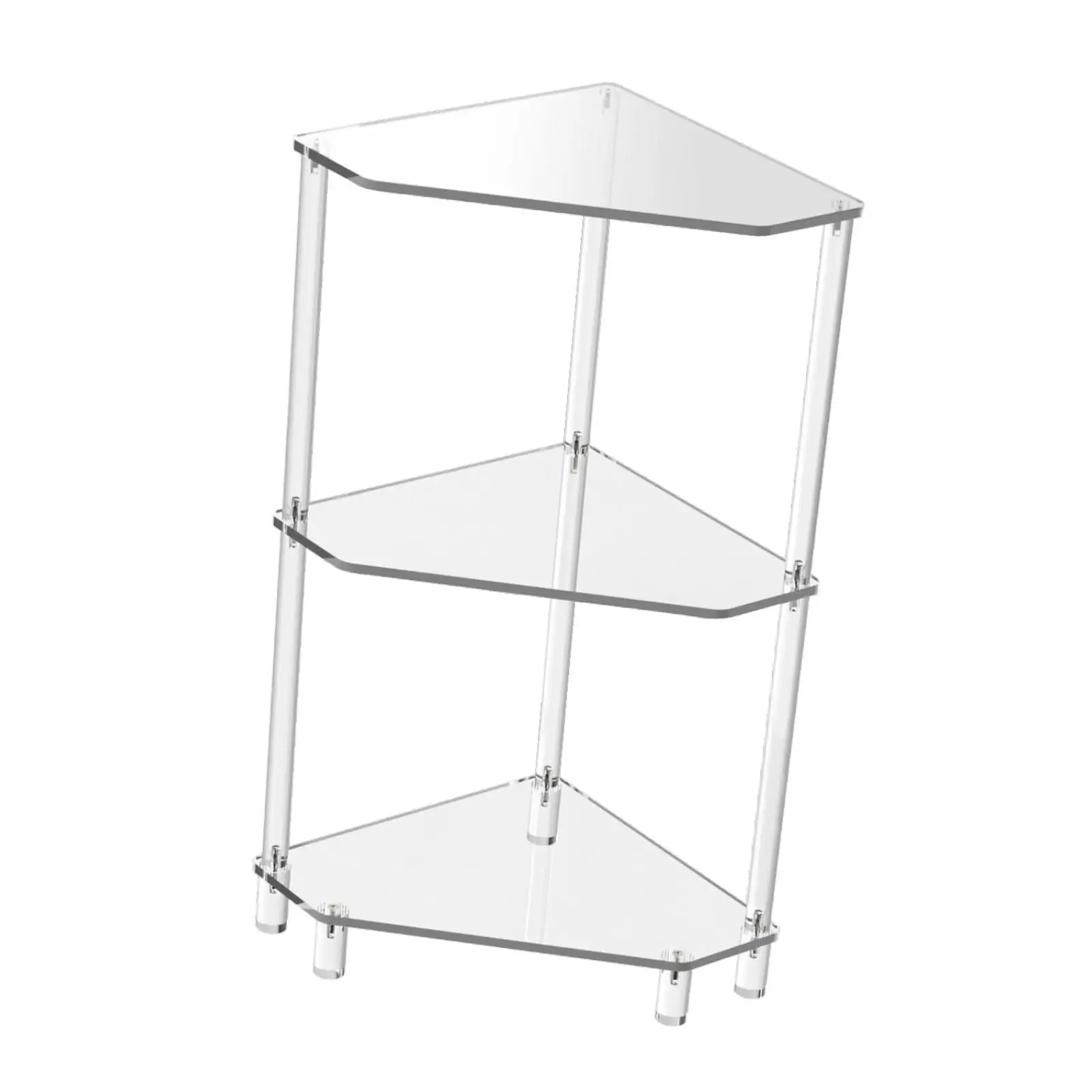 Acrylic Corner Side Table, Corner Shelf Stand, Easy to Clean End Table, 3 Tier for Home Bedroom Small Space Bedside Acrylic Corner Side Table, Corner Shelf Stand, Easy to Clean End Table, 3 Tier for Home Bedroom Small Space Bedside