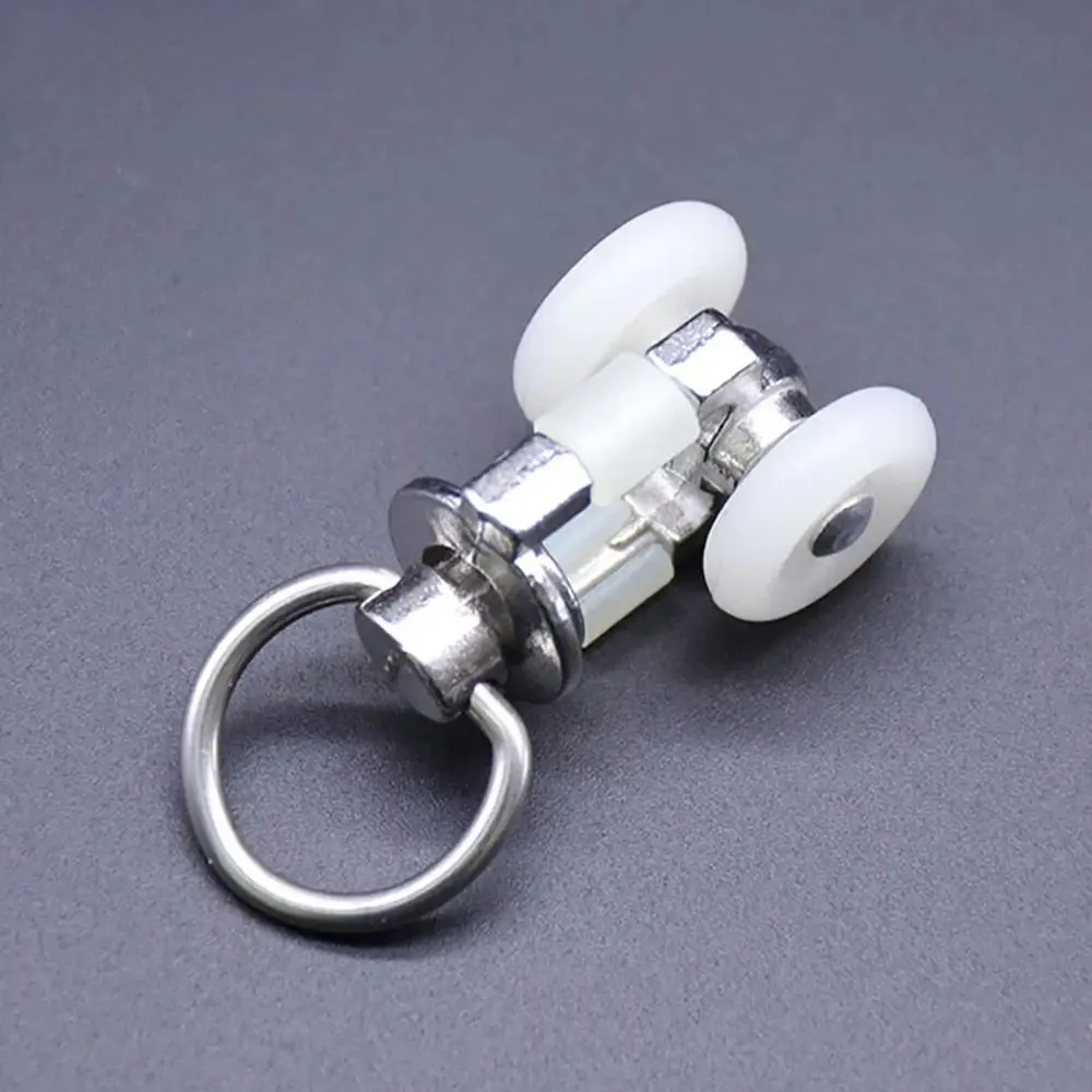 10Pcs Curtain Wheels Rail Pulley Straight Curved Track Roller Hanging Curtains Hook Ring Slider Track Parts Furniture Hardware