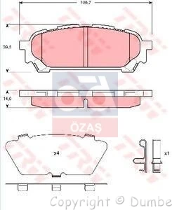 

Код магазина: тормозная колодка GDB3395, Задняя Тормозная колодка 06