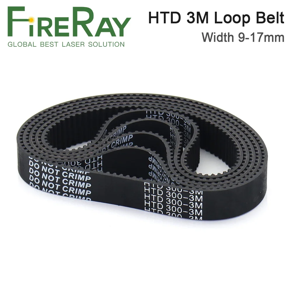 HTD 3M 고무 폐쇄 루프 타이밍 벨트, 전송 폭 8 9 10 15 17mm, CO2 레이저 조각 절단기, 3D 프린터용