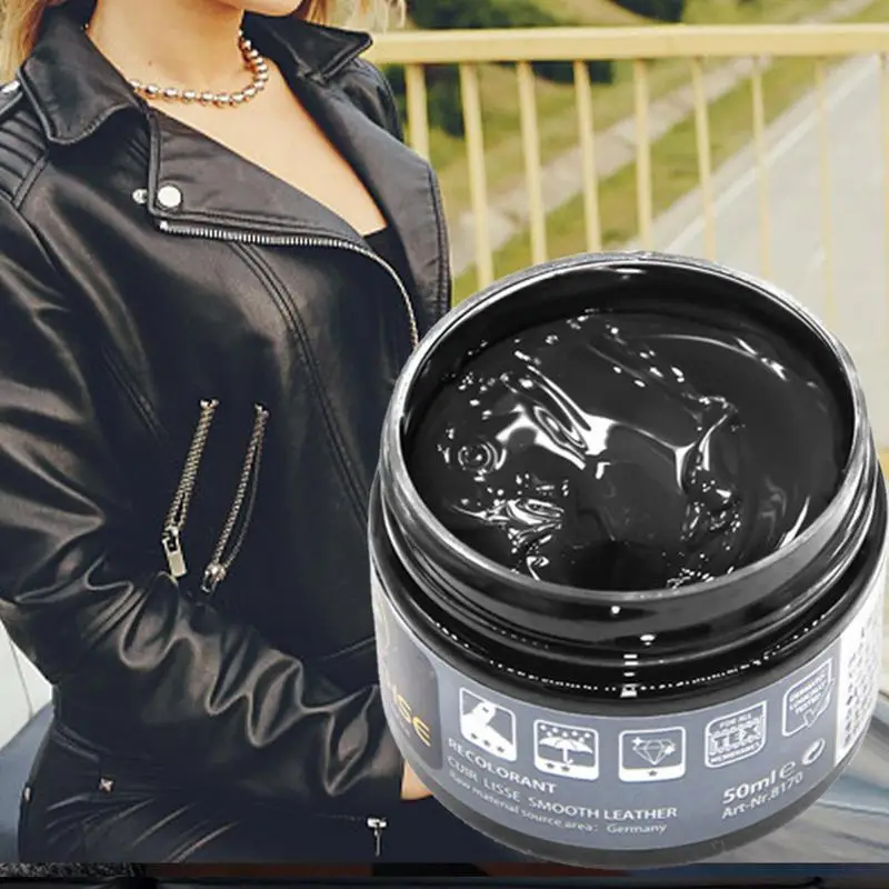 Leather Color Restorer 50ml Car Leather Recoloring Balm Repair Kit Auto Seat Sofa Scratch Remover Furniture Restoration Cream leather repair kit