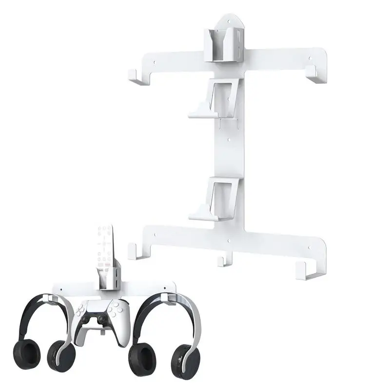 

Wall Mounted Controller Holder Gamepad Bracket Iron Game Handle Space-saving Desk Display Stand For Game Controller Headset