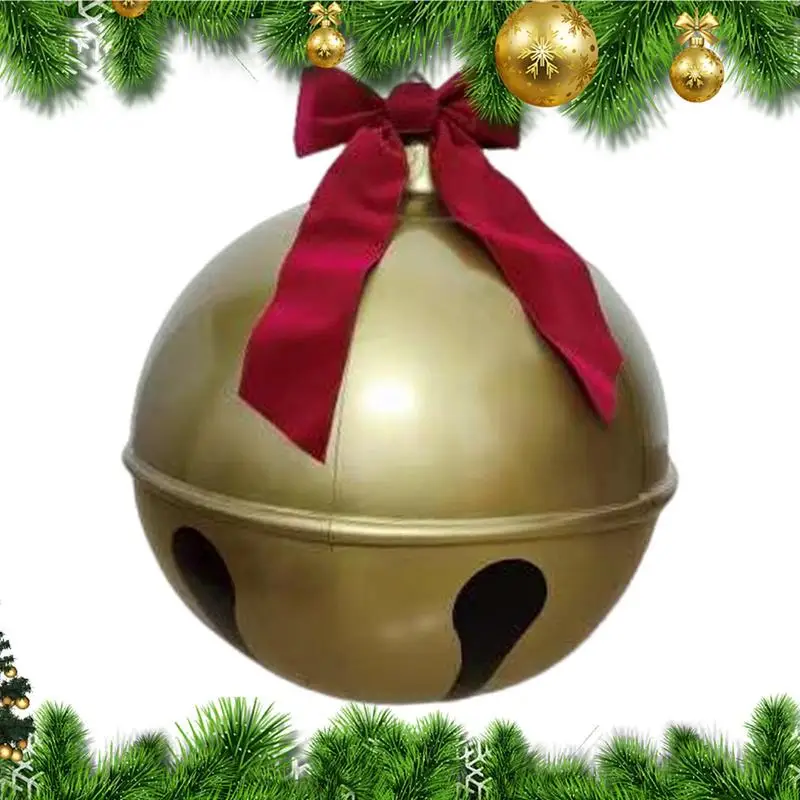 Christmas Inflatable Ball Decor Large Christmas Balls Ornaments Large Bell Shape Hang Decorated Balls home decor supplies