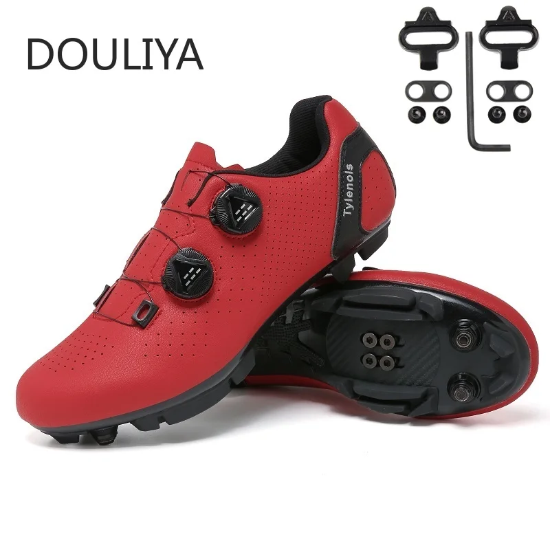 DOULIYA Cycling Sneakers MTB Men Footwear Road Dirt Bike Racing Women Bicycle Mountain SPD Sports Biking Speed Flat Shoes Cleat