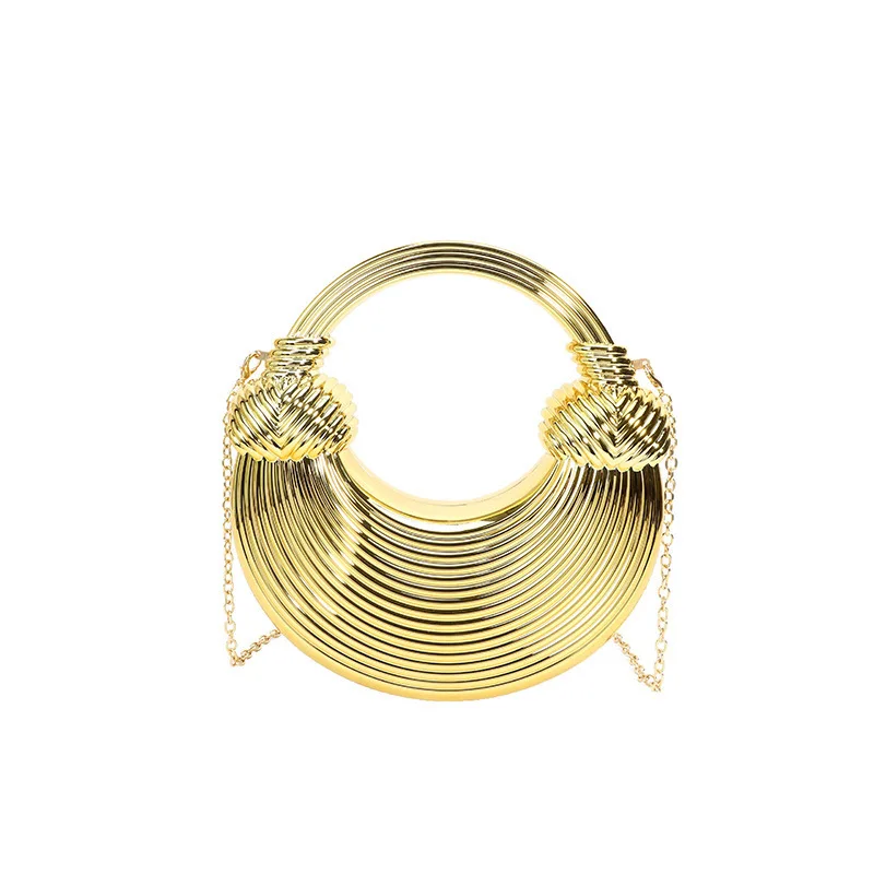Women Fashion Acrylic Shoudler Bag Gold Silver Box Shape Handbag Women Chain Crossbody Bag High Quality Dinner