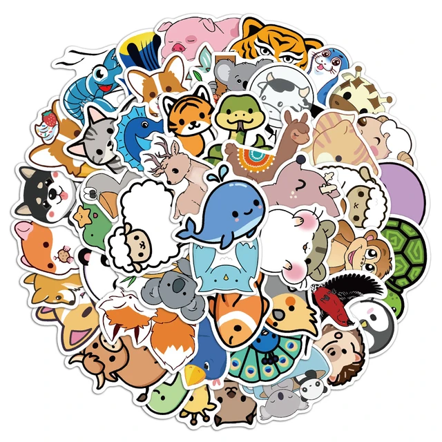 Cute Animal Sticker Pack 7 Sticker for Sale by littlemandyart