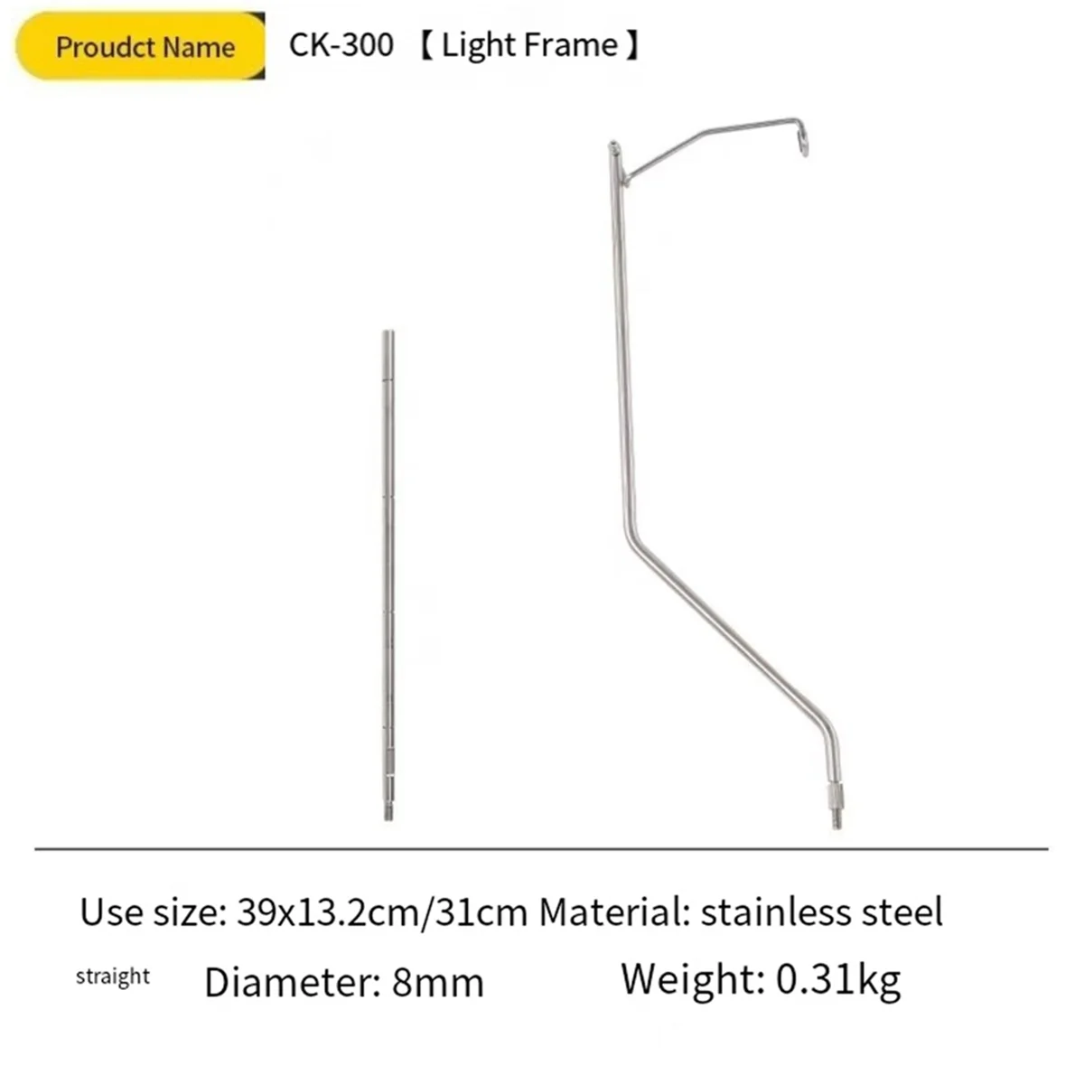 BAAU Outdoor -Table Supply Portable Stainless Steel Camping -Table Accessories New,Light Holder