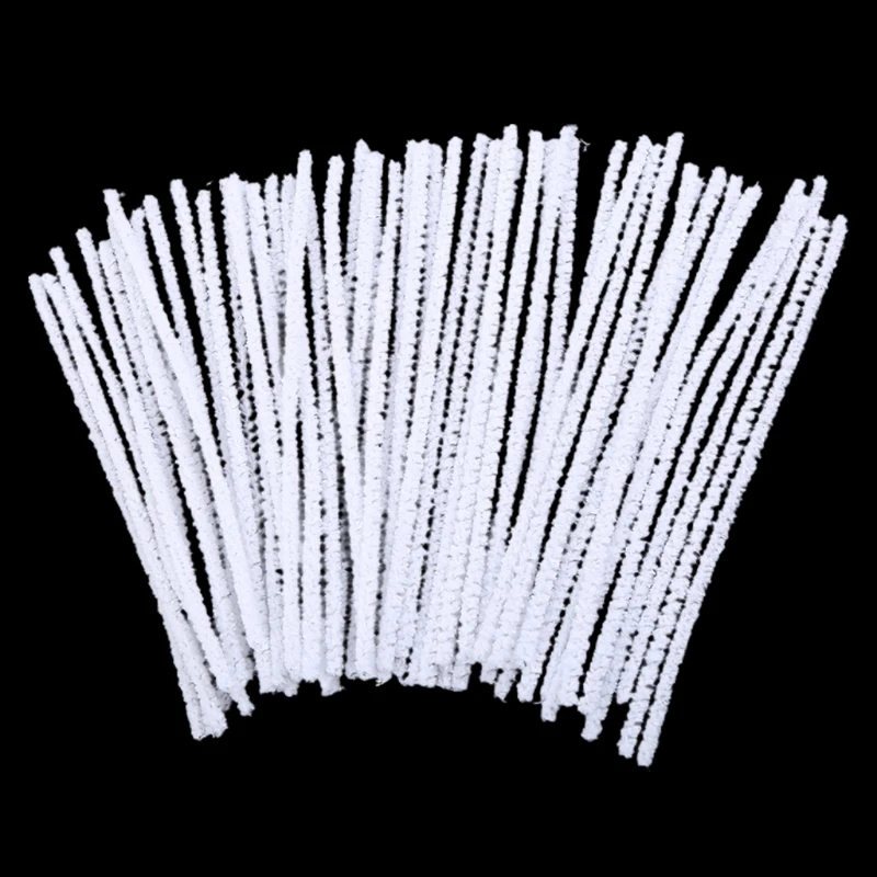 50Pcs Disposable Bristle Pipe Cleaner Pipe Cleaner Strip Bendable Cleaning  Rod for Glass Pipe Smoking Tobacco Pipe DIY Craft Art