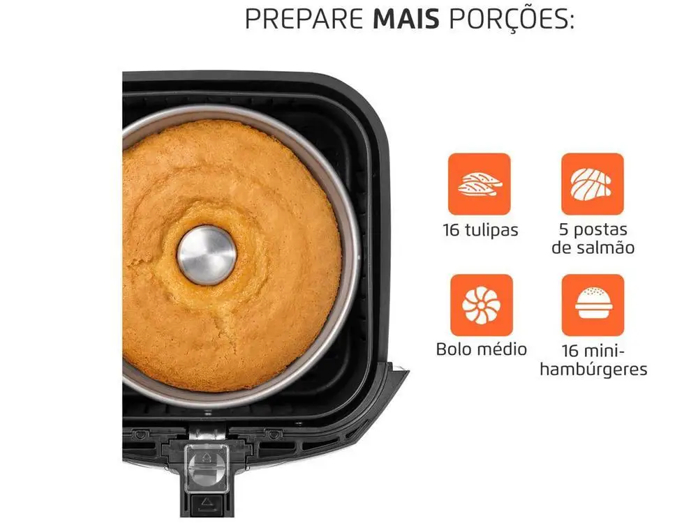 Fritadeira Elétrica sem Óleo/Air Fryer Mondial - 220V 5