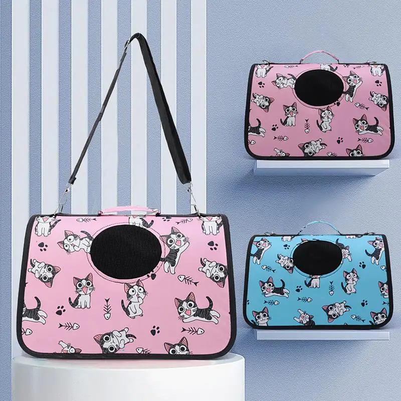 

Cat Bag Carrier Waterproof Breathable Travel Cat Carrier pet outing shoulder handbag Keep Your Pet Cool and Calm on Journeys