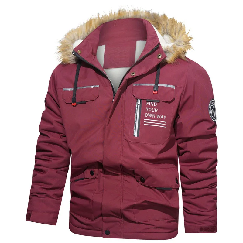 Hooded Coat for Men Winter Sports Sets Men's Jackets Big Size Clothes Waterproof Parka Man Cold New Coats Anorak Thick Parkas