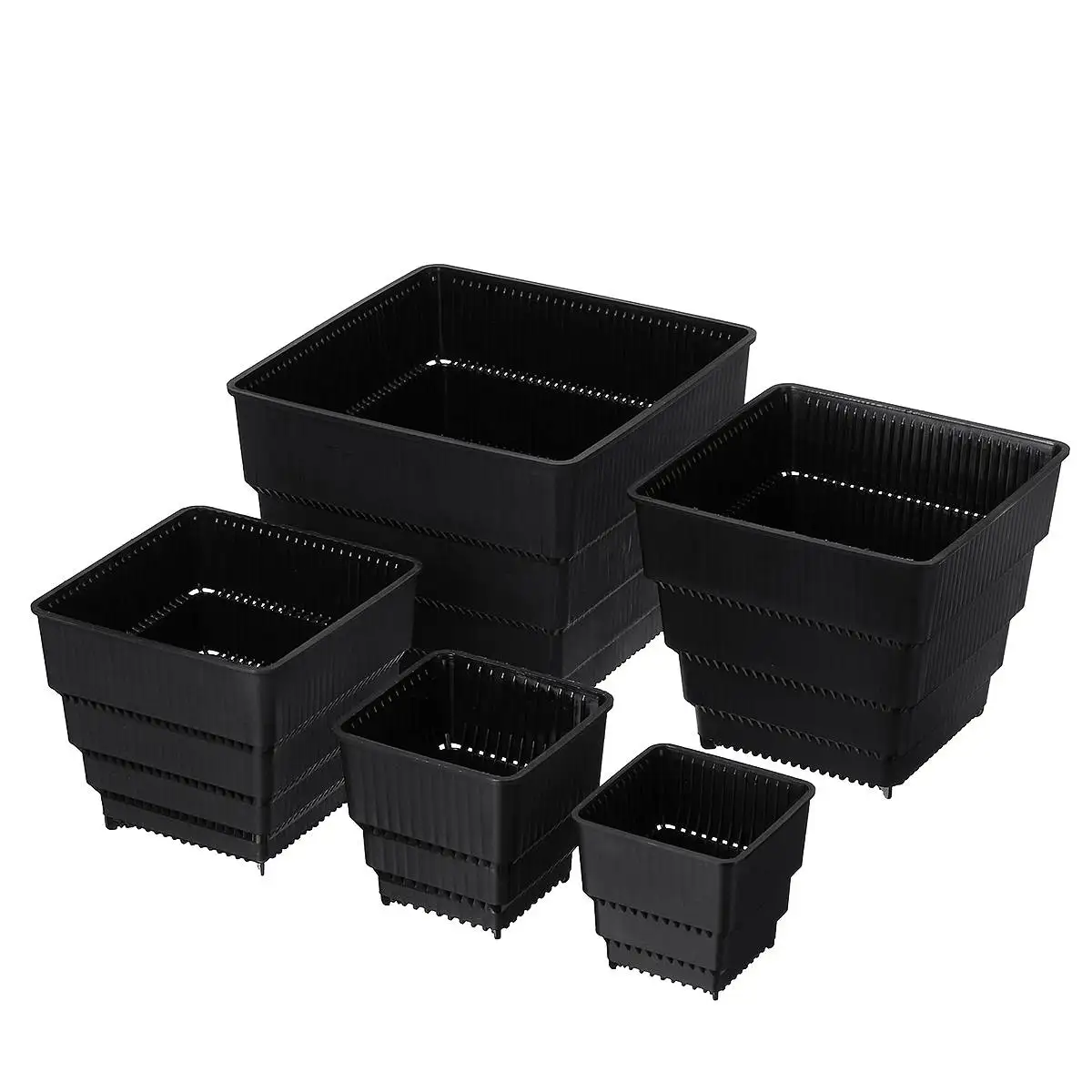Sukkulenten-Topf Mit Wurzelkontrolle – 7 Cm, 4 Stück Mit Untersetzer