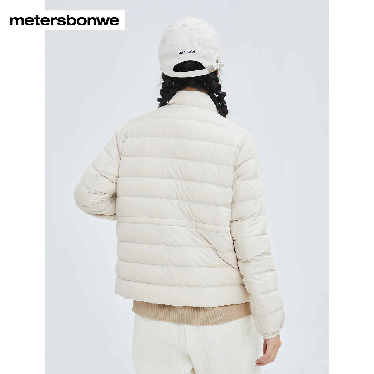Metersbonwe Women's 22New Winter Spring Women's Multi-Coloured Down Jacket Solid Color Youth Casual  Ultra Light Thin Warm Wear