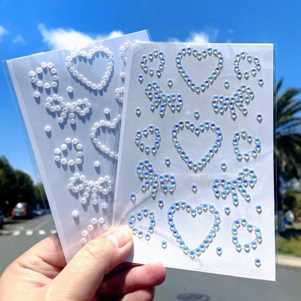 3D Star Heart Crystal Stickers Kids DIY Decoration Self Adhesive Jewelry Crafts Sparkly Rhinestone Stickers Girls Gifts