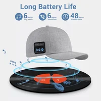 Bluetooth 5.0 Audio Music Hat Headset Outdoor Wireless Long Battery Life Binaural Speakers Handsfree Mic Sun Hat for Drive Sport 1