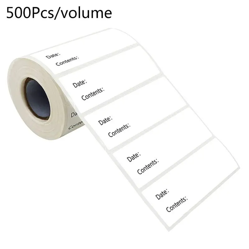 Label Stickers Kitchen Refrigerator Freezer Food Storage Date Content Labels 500pcs