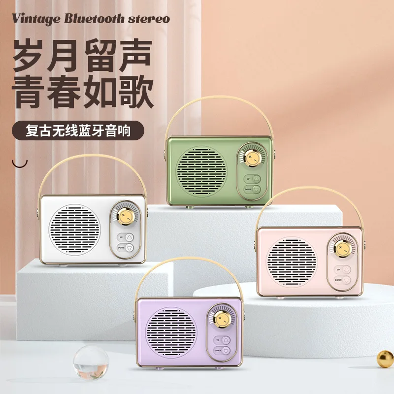 

423523sass retro Bluetooth speaker ghoutdoor USB flash drive audio Mini sdportable Bluetooth speaker cohmputer The stereoh