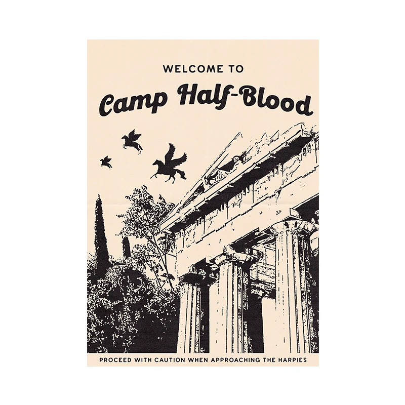 דף ספרים פרפסי ג 'קסון דף ספרים תמונת קיר אמנות תמונה ברוכים הבאים למחנה חצי פוסטר נייר מינימאלית ציור תפאורה לבית