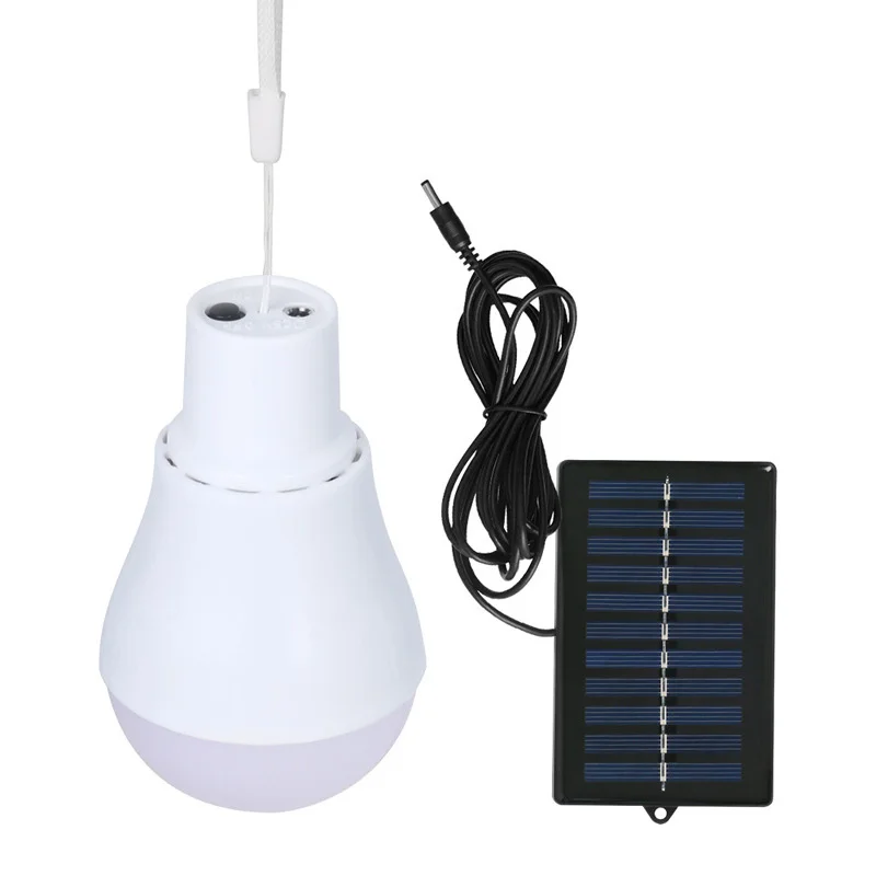 

Solar Powered Lamp Portable Led Bulb Lights Rechargeable Camp Tent Night Fishing Emergency Solar Energy Panel Sunlight