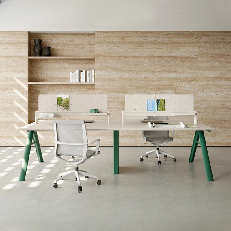 Staff desk modern minimalist office screen 4/6 staff workstation designer office card holder furniture office furniture staff office desk and chair screen 6 people 4 people simple and modern