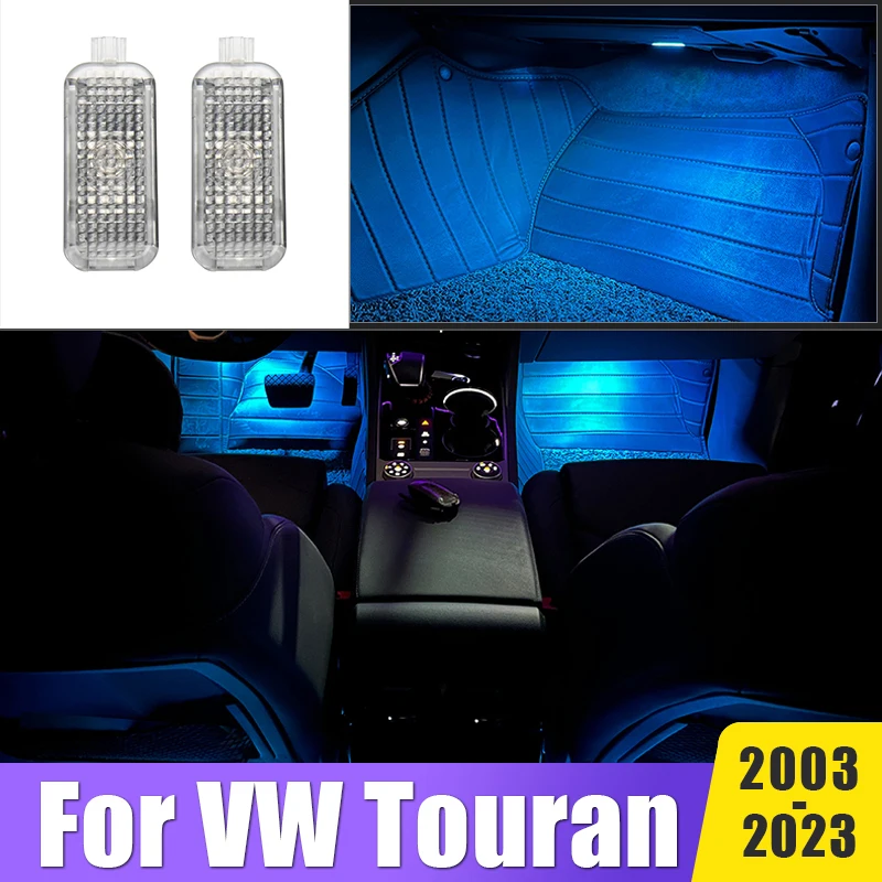 

New LED Footwell Lamp For VW Touran MK1 1T1 1T2 1T3 5T1 2003-2017 2018 2019 2020 2021 2022 2023 Car Ambient Light Accessories