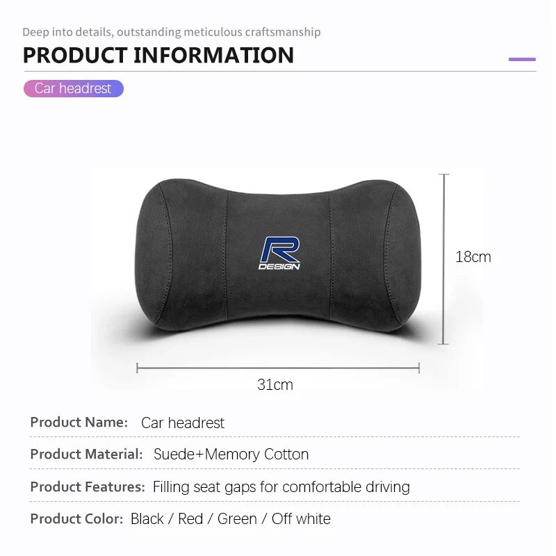 Car Neck Protection Pillow Auto Memory Cotton Seat Headrest For Volvo XC90 V90 V60 XC60 V40 S80 S60 S90 C40 XC40 V70 C30 Rdesign car pillow,car headrest,car neck pillow