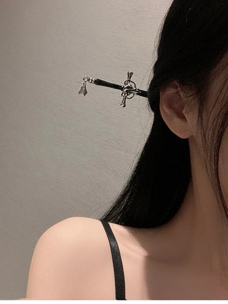 Schwert-Haarnadel-Kopfschmuck für Frauen, chinesischer Stil, Vintage-Haarspangen, Haarstyling, Pferdeschwanz-Halter, Haaraccessoires, Schmuck – Detail 4