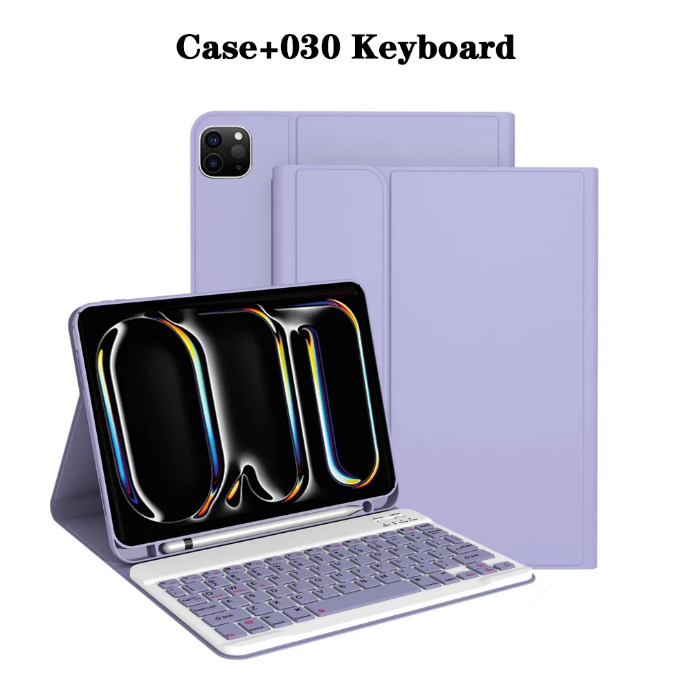 Enhanced Keyboard Case with Detachable Magnetic Cover and Integrated Pencil Holder