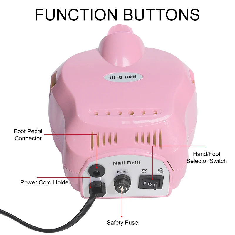 35000/20000 RPM Electric Nail Drill Machine Mill Cutter Sets for Manicure Nail Tips Manicure Electric Nails Pedicure File Tools 5