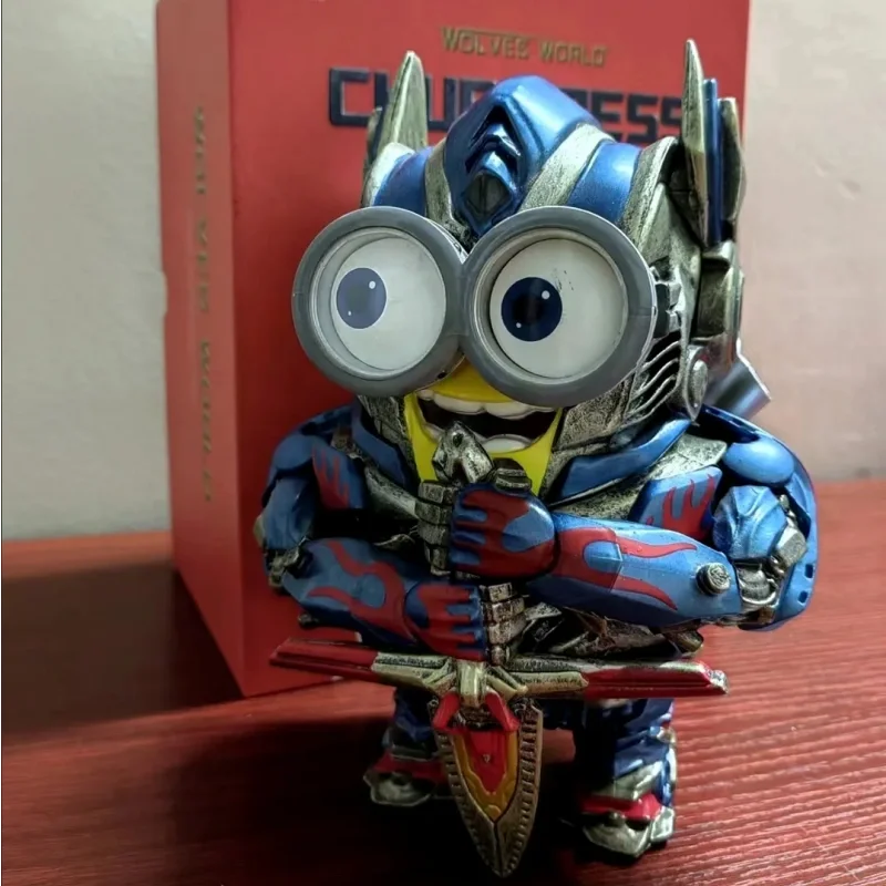 

Лидер продаж, Высококачественная фигурка Бамблби, 20 см, Миньоны, Миньоны, милый вариант Q, деформированная фигурка Бамблби, Оптимус Прайм, настольное украшение, подарки на день рождения