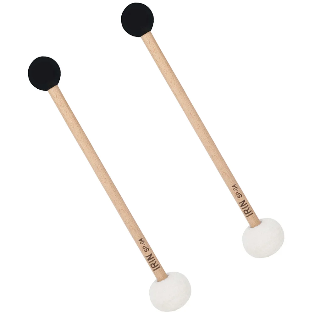 

Drum Mallet Wooden Drumsticks Singing Bowl Mallets Double-Ended Rubber Felt Mallet Instrument