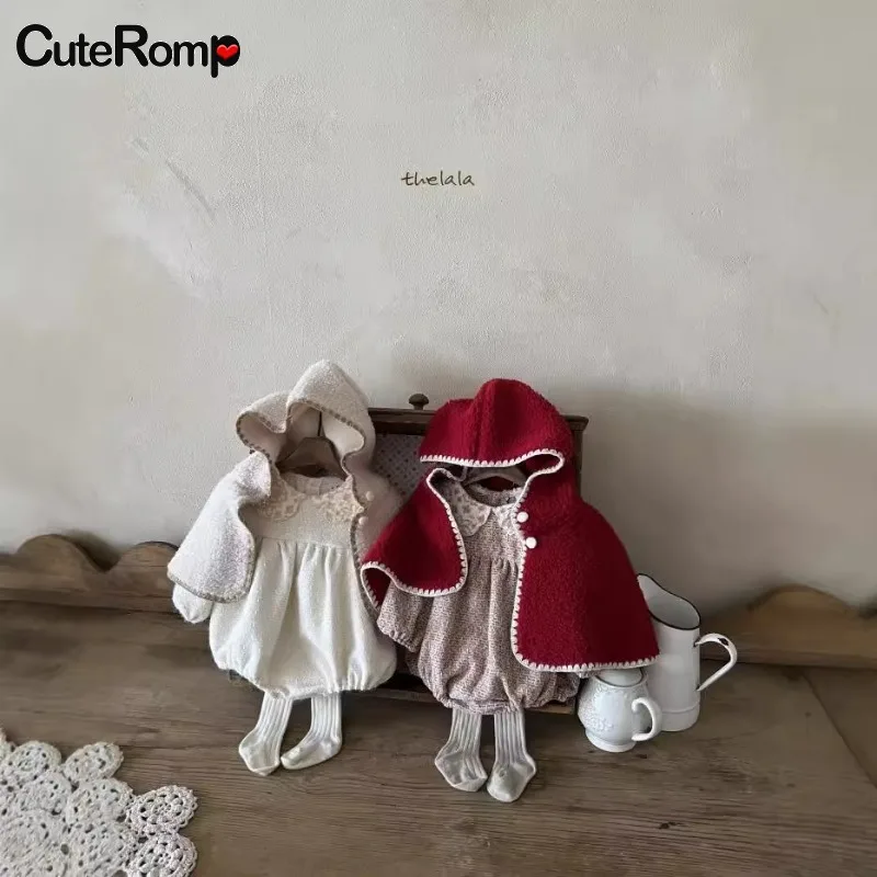 Christmas Baby Boy Girl Winter Clothes Windproof Princess Children Fleece Overalls for Newborns Warm Cloak Outerwear