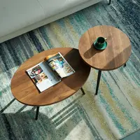 Set of 2 Coffee Table,Nesting Side Table, Living Room Sofa End Table, Bedside Table for Home and Office 2